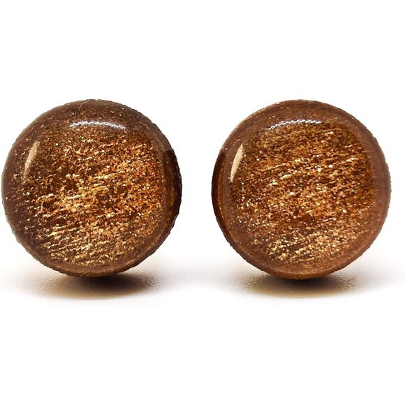 Jewelry - Stud Earrings Set, Shimmer, 10 mm, Round Studs for Women Girls Men,Handmade, Sta